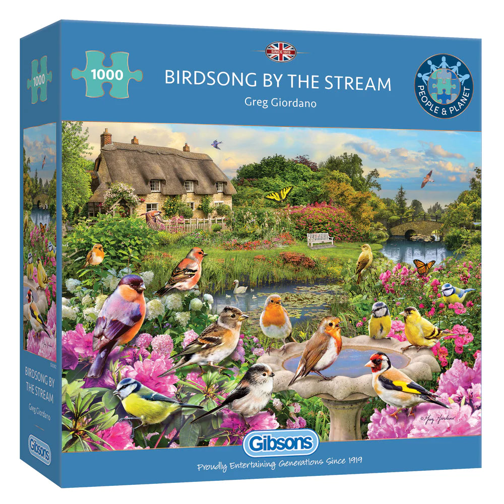 Gibson Games 1000 Piece Jigsaw "Birdsong By The Stream"