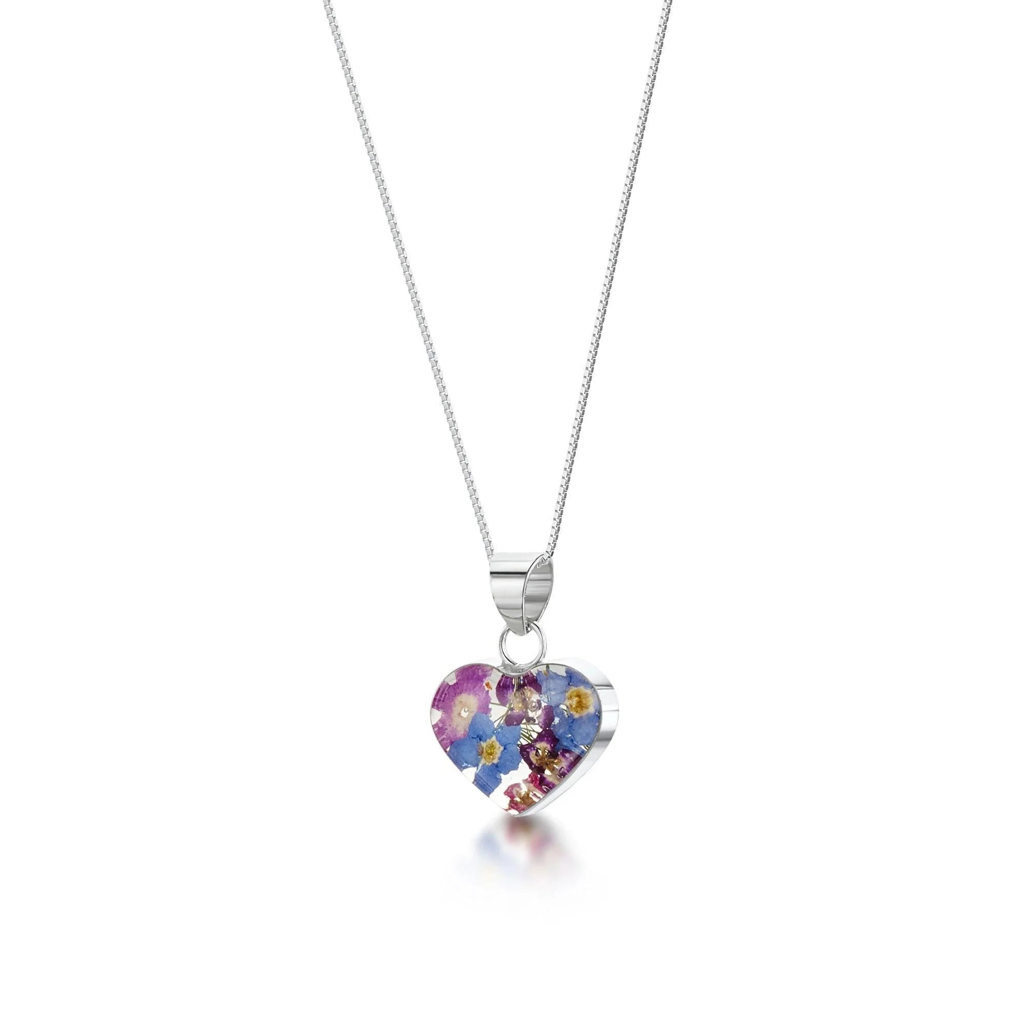 Shrieking Violet Purple Haze "Heart Pendant' Silver Necklace