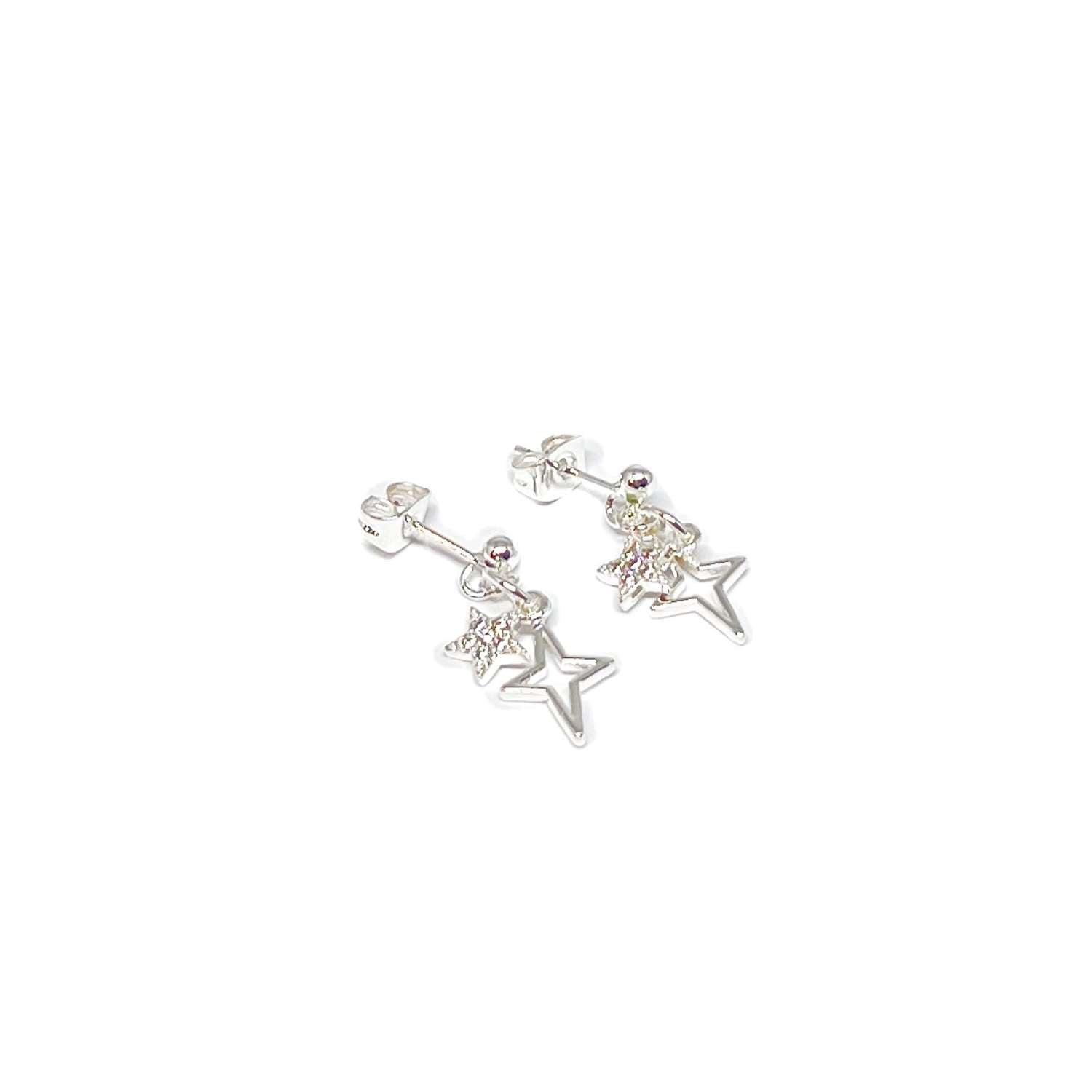 Clementine "Astra Star" Silver Earrings