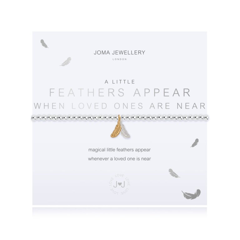 Joma Jewellery "Feathers Appear When Loved Ones Are Near" Silver Bracelet