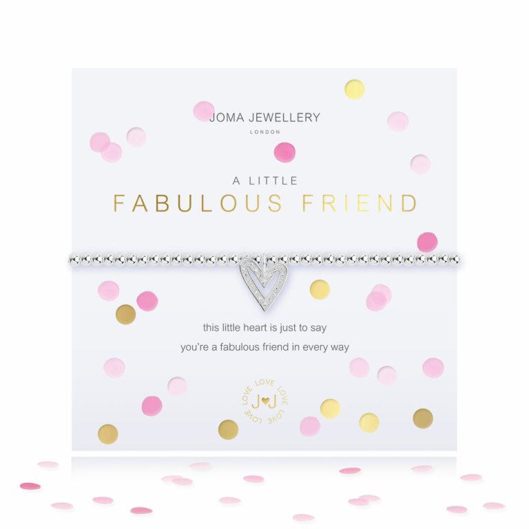 Joma Jewellery "Fabulous Friend' Confetti Heart Silver Bracelet