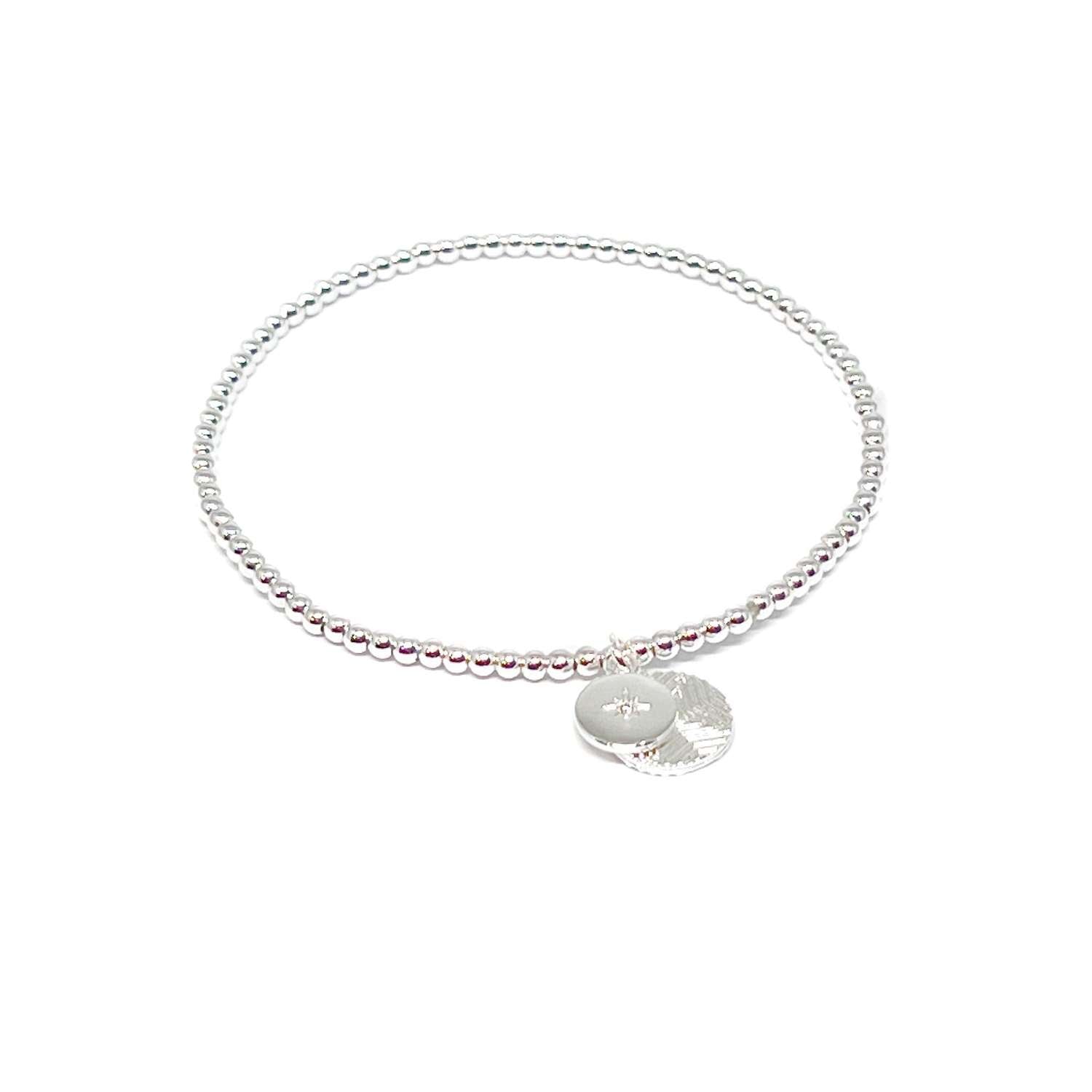 Clementine "Fallon Disc" Silver Bracelet