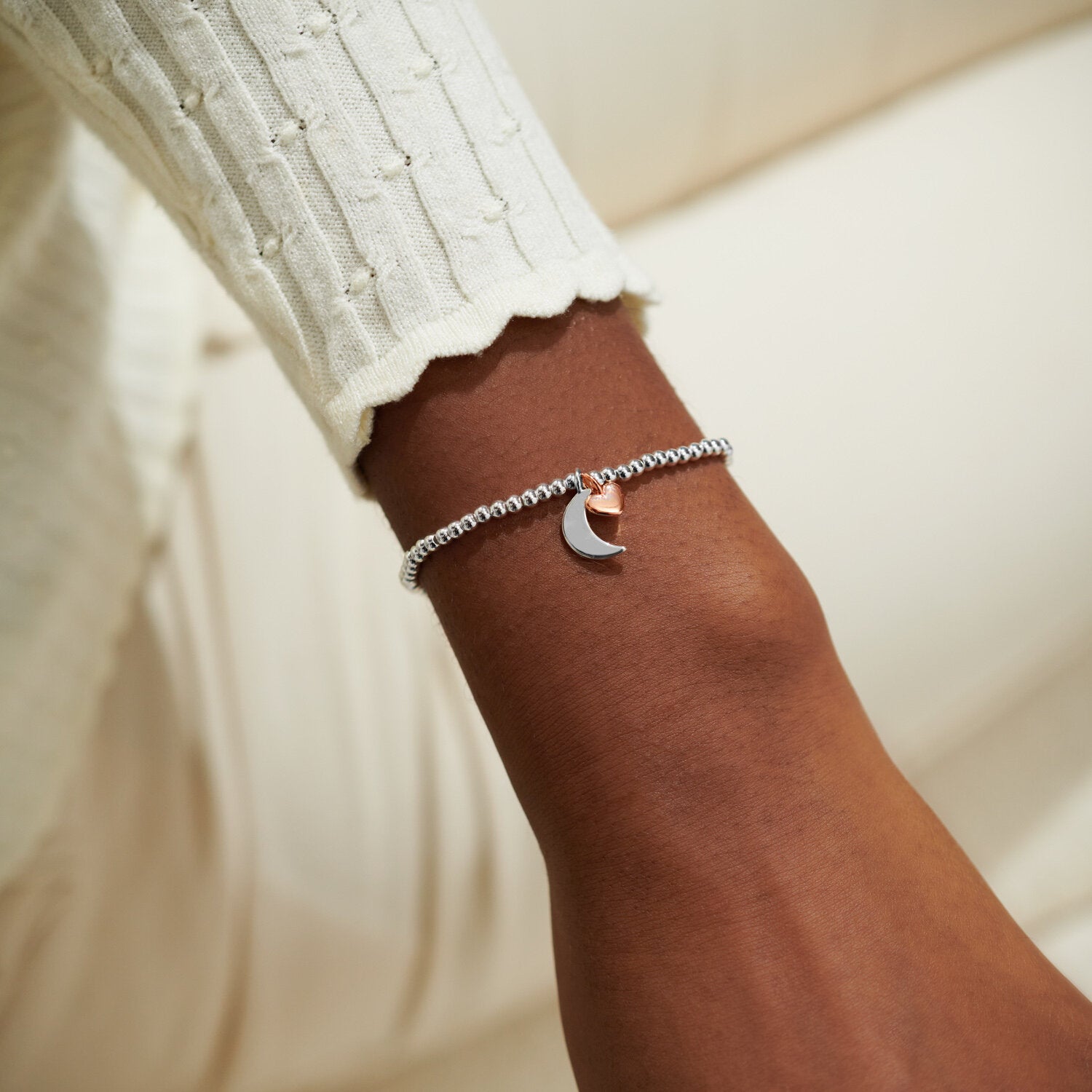 Joma Jewellery "Love You To The Moon And Back Mum' Silver Bracelet
