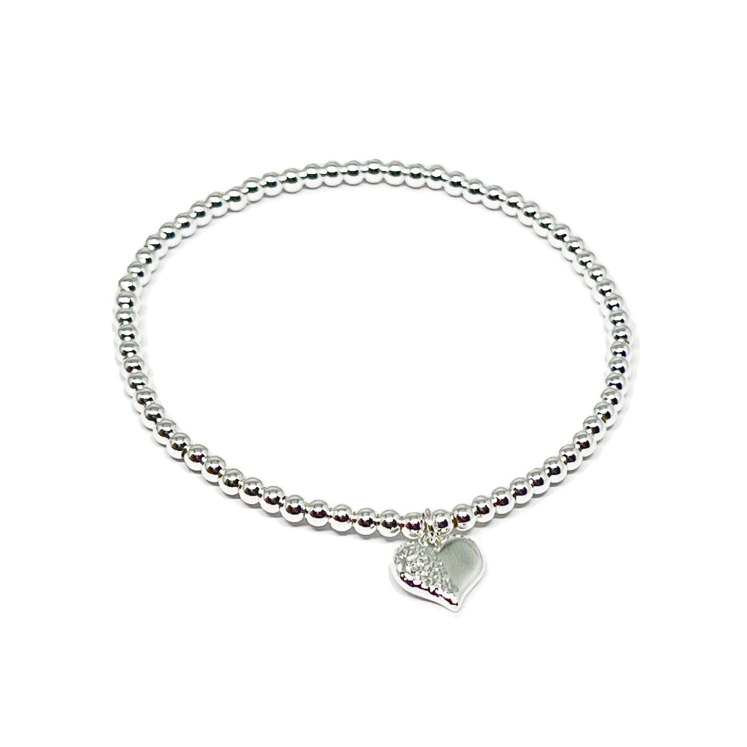 Clementine "Sasha Heart" Silver Bracelet