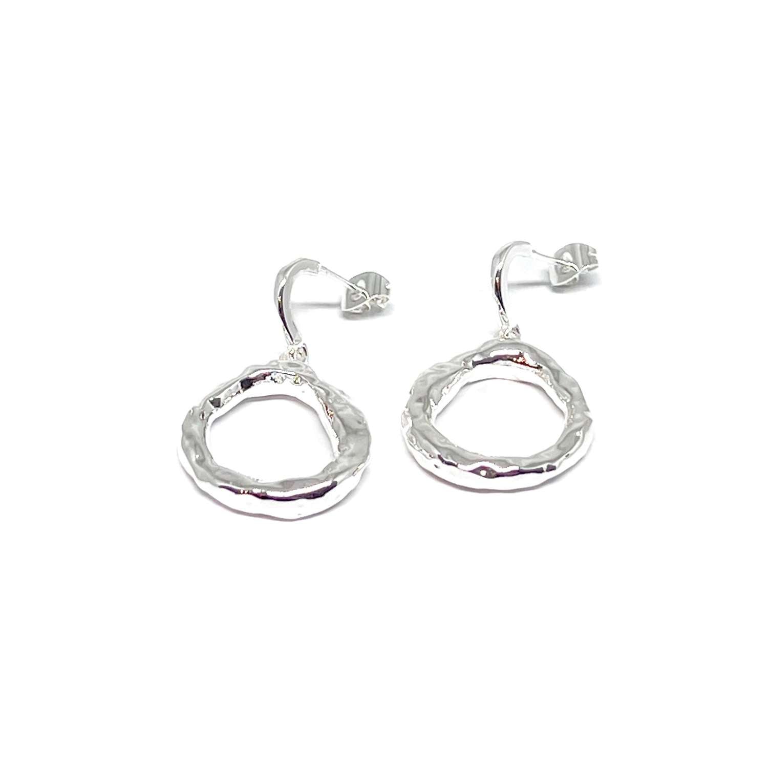 Clementine "Ember Oval" Silver Earrings